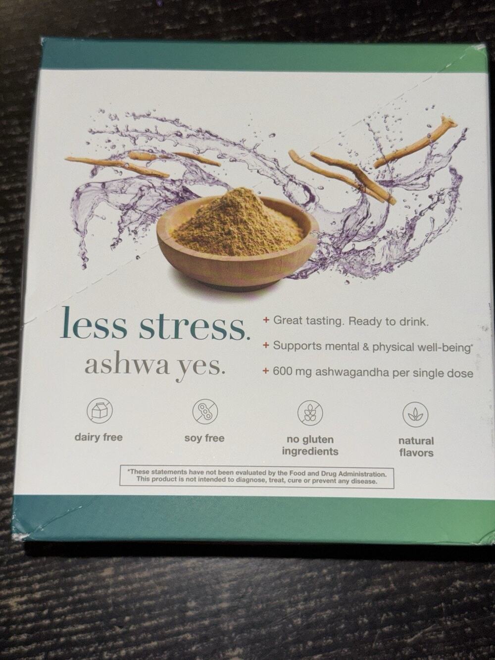 Youtheory Ashwagandha Liquid Stress Relief Blueberry 12 Packets Ex 7/2027